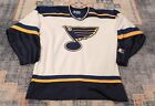 St. Louis Blues Starter NHL Hockey Logo Athletic Blue Gold Jersey - Medium