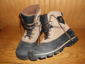 Sorel Buxton Lace NM2737  Brown Suede Fleece Men Snow Boots Size 9