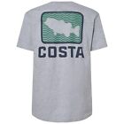 40% Off Costa Del Mar Emblem Waves Bass Short Sleeve Fishing T-shirt | Gray