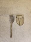 Vtg US Wood Military Army Folding Shovel Entrenching Tool & Cover WWII WW2