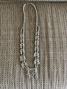Authentic Silver Navajo Squash Blossom Necklace