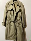 US MARINE CORPS ALL WEATHER TRENCH COAT DOUBLE BREASTED W ZIP OUT LINER MEN 38 R