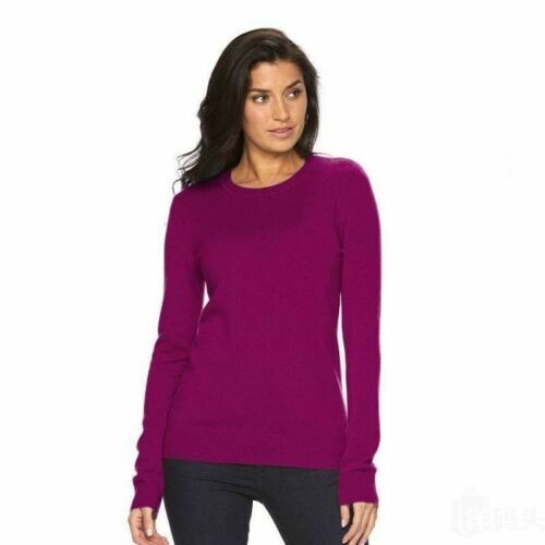 Women's Apt. 9 100% Cashmere Crewneck Long Sleeve Sweater, Sizes/Colors  (po)