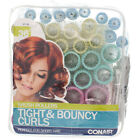 2 Pack Conair Brush Rollers Tight & Bouncy Curls Brush Hair Rollers, Short, A...
