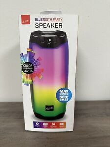 New ListingiLive Bluetooth LED Color Changing Light Effects Party Speaker - Black
