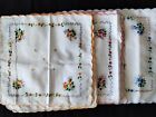 12 Ladies Handkerchiefs 100% Cotton Hankies Hankerchief Pocket Vintage Flower ZZ
