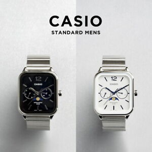 Casio Analog Watch MTP-M305D-1A Black Moonphase Quartz Men's Steel Stainless