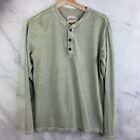 Pact Organic Henley Shirt Sz S Men's Mint Green Cotton Waffle Long Sleeve