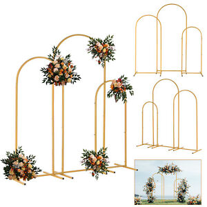 Metal Arch Backdrop Stand Gold Wedding Arch Stand Set of 3 for Birthday Party