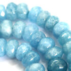 5x8mm Faceted Natural Aquamarine Gemstones Loose Beads 15