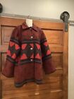 Wooded River Company Blanket Coat Womens L Western Aztec Wool Button Jacket L