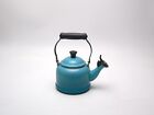 Le Creuset 1.25 Qt. Tea Kettle  Caribbean Turquoise Blue Whistling