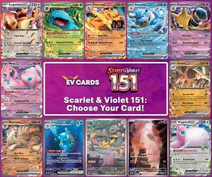 Pokemon Scarlet & Violet 151: Choose Your Card! - All Cards Available - NM