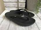 OOFOS OOlala Luxe Womens 11 42 Black Recovery Sport Flip Flop Slides Sandals