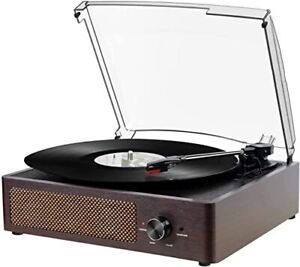 Vinyl Record Player Turntable With Builtin Bluetooth Receiver & 2 Stereo Speaker