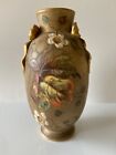 German Royal Bonn Franz Mehlem Hand Painted floral vase gold gilt stamped signed
