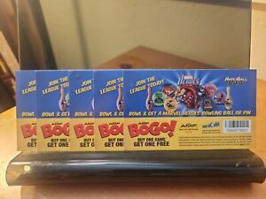 Lot of 5 AMF Bowling Marvel Heroes Coupons from 2011