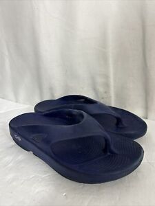 OOFOS OOriginal Sandals Navy Blue Mens 5 Womens 7 Thong Flip Flop