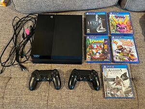 Sony PlayStation 4 500 Gb Console Bundle, 5 Games, 2 Controllers, Adult Owned
