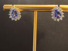 tanzanite earrings w/diamonds 14K gold