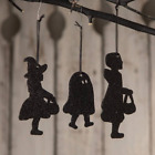 Bethany Lowe Trick or Treat Children Silhouette Ornament Set of 3 Witch Ghost
