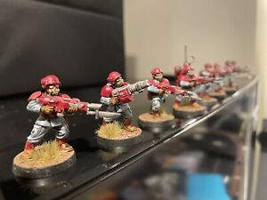 Warhammer 40k Imperial Guard 8x Cadian Kill Team Veteran Guardsmen Pro Painted