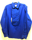 Medium WAH Maker Yuma AZ Frontier Bib Blue Shirt Western Button Flap USA