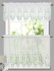 Blossoms & Bows embroidered kitchen curtains - Light Blue BRAND NEW