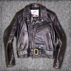 Aero leather 34 Size Horse Hide Double Riders Leather jacket Black