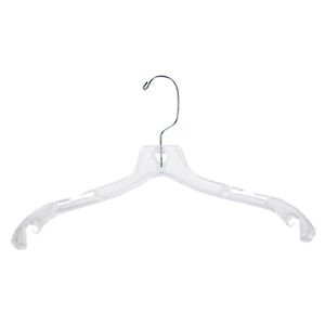 17 inch Clear Plastic Dress Hangers (Case of 20)