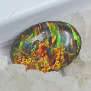 Opal Multi-Color 8.50 Ct Natural Oval Cut Loose Gemstone CERTIFIED