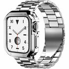 Steel iWatch Band Metal Strap+TPU Case For Apple Watch 8 7 6 5 4 3 2 1 45/49mm