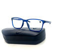 NEW NIKE 7117 414 MATTE BLUE OPTICAL Eyeglasses FRAME 54-16-140MM WITH CASE