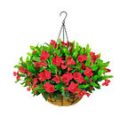 Artificial Azalea hanging flower faux artificial basket