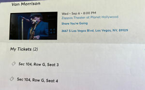 Van Morrison concert tickets Las Vegas September 6