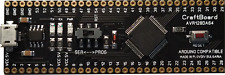 CraftBoard AVR128DA64 Arduino compatible development board
