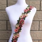1Yard Flower Embroidered Trim Lace Floral  Ribbon Wedding Sewing Fringe Edge