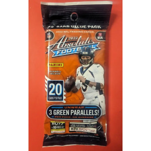 Panini 2022 Absolute Football 20 Card Cello Value Pack. Look For Kaboom Cards!