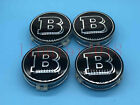 Mercedes Centre Caps 75mm Brabus Emblems Logo Alloy Wheel Badges Gloss Black