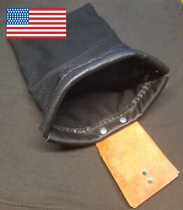 Empty Spent Shotgun Shell Hull Leather Mesh Bag. Trap Skeet Made USA