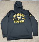 Adidas Pittsburgh Penguins NHL Black Hoodie Sweatshirt XL EUC CLimawarm