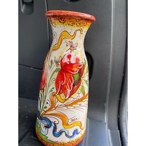 Italian Ceramic Italy Tuscia D'Art's handpeinted handmade Large antique Vase