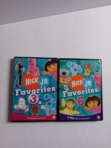 Nick Jr. Favorites 3 & 6 Lot Of 2 DVD's Nickelodeon Little Bill Blues Clues