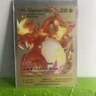 Charizard V Max Claw slash Gold Metal Charizard Pokemon Card- HP330 - Gold Metal
