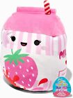 Squishmallow 12 Inch Flip AMallow with Strawberry Milk and Blue Carton with Cow