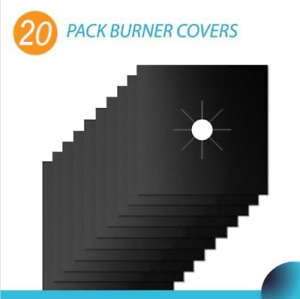 20 PACK Gas Stove Burner Covers Reusable Gas Burner Top Surface Protector 0.3 mm
