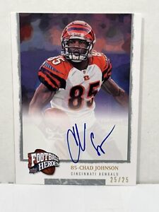 2008 Upper Deck Football Heroes Chad Johnson Gold #21 auto/25 Bengals