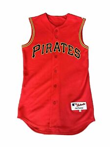 Pittsburgh Pirates Authentic Jersey RARE Red Alt Vest Majestic Sz 40 2007-08