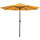 9 ft Aluminum Patio Umbrella with Tilt and Crank - Gold by Sunnydaze