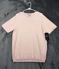 NWT Pure Collection Sweater Womens 18 100% Cashmere Short Sleeve Knit Soft Pink